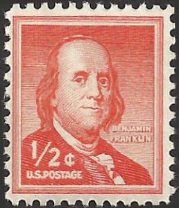 # 1030a MINT NEVER HINGED DRY PRINT BEN FRANKLIN