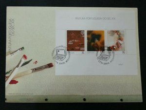 Portugal Art Painting 1990 Brush Color Equipment Tools Drawing (FDC) *c scan