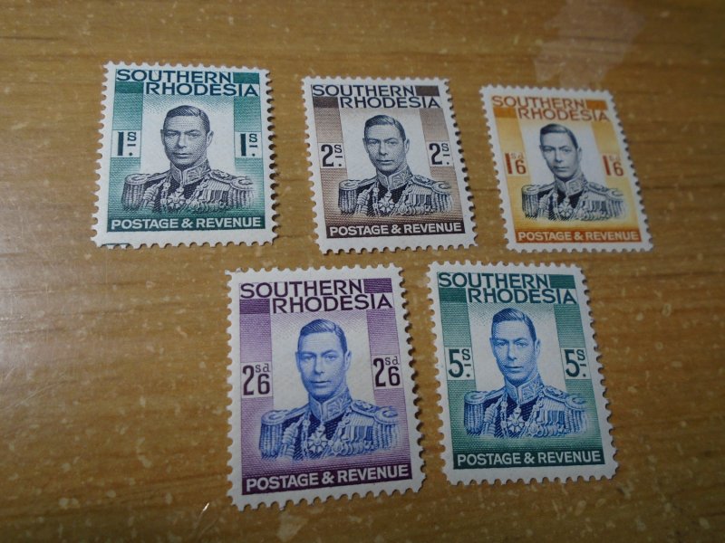 Southern Rhodesia  #  50-54  MNH