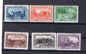 RUSSIA YR 1950,SC 1429-34,MI 1432-37,MLH,UZBEK REPUBLIC ANN,TYPE I