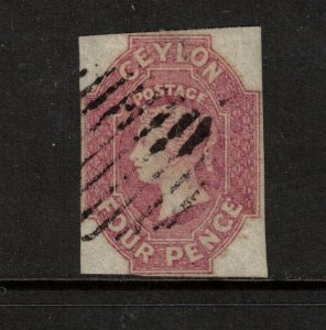 Ceylon #5 (SG #4) Used Fine - Very Fine **With Certificate**