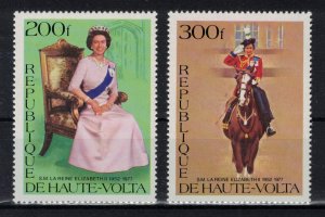 UPPER VOLTA 1977 - Queen Elizabeth II  / complete set MNH