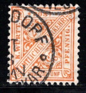 German States Wurttemberg Scott # O102, used