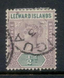 Leeward Is 1890 QV Portrait 0.5d FU