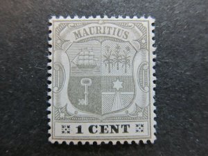 A4P42F24 Mauritius 1900-05 Wmk Crown CA 1c mint no gum