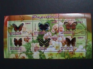 DJIBOUTI-2013-PROMOTION-COLORFUL LOVELY BEAUTIFUL BUTTERFLIES- MNH S/S-VF