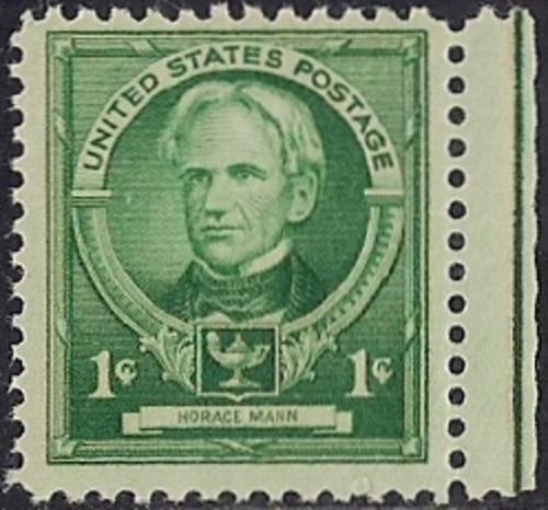 869 1 cent Horrace Mann, Educators Stamp mint OG NH F-VF