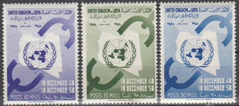 Libya #180-82 MNH F-VF (V4330L)