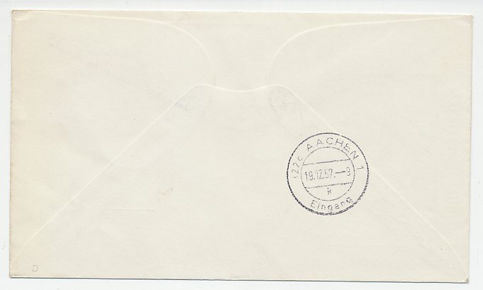 Registered cover / Postmark Liechtenstein 1957 Christmas - Madonna and Child - C