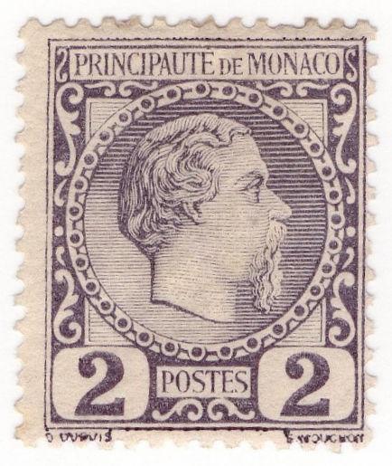 (I.B) Monaco Postal : Definitive Head 2c