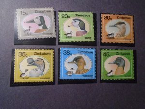 Zimbabwe  #  572-77  MNH  Birds