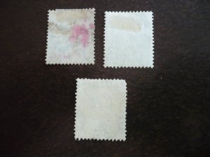 Stamps - Malaya Perak - Scott# 42, 72, 76 - Used Partial Set of 3 Stamps