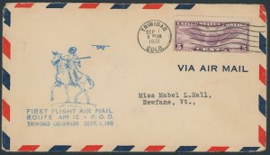 C12 Air Mail; First Flight cover; Trinidad cachet -- See details and scans