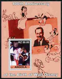 Angola 2002 Birth Centenary of Walt Disney #09 perf s/she...