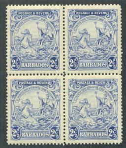 BARBADOS SC# 170 VF MNH 1925 Block of 4