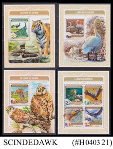 TOGO - 2016 FAUNA OF THE WORLD BIRDS AND WILD ANIMALS - SET OF 4 MIN/SHT MNH