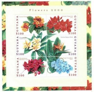 Guyana - 2000 - Flowers - Sheet Of 6 - MNH