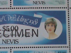 ​NEVIS-1981-SC# 139- RARE SPECIMEN-ROYAL WEDDING-MNH SHEET VF LAST ONE-RARE