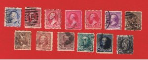 #219-228   F-VF used  Famous People  w/#220a & 220c