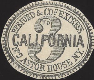 US Scott #11L1 Mint VF 3 Cent 1851 Local Stamp Bedford & Company Express