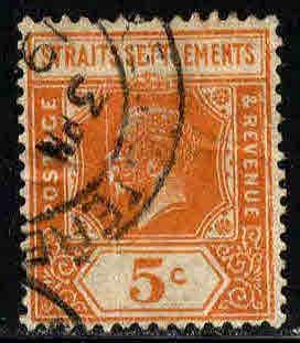 Straits Settlements # 186 ~ Used, HMR ~ cv 1.25