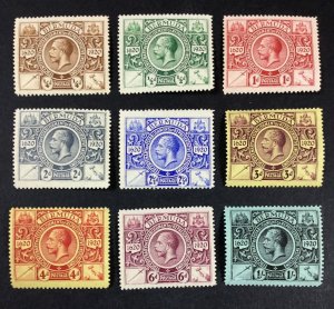 MOMEN: BERMUDA SG #68-76 1921 MINT OG H £100 LOT #68038*