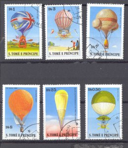 St. Thomas Sc# 555-560 Used 1979 50c-25d multi Balloons