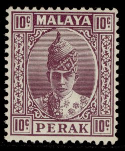 MALAYSIA - Perak GVI SG112, 10c dull purple, NH MINT. Cat £40.