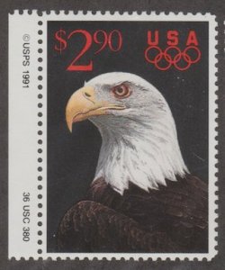 U.S. Scott #2540 Bald Eagle Stamp - Mint NH Single