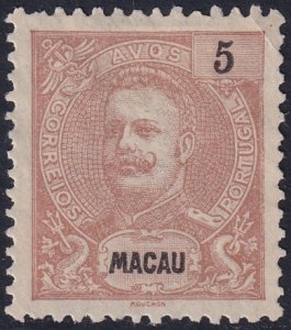 Macao 1903 Sc 85 MNG(*)