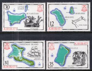 Kiribati 369-372 Maps MNH VF