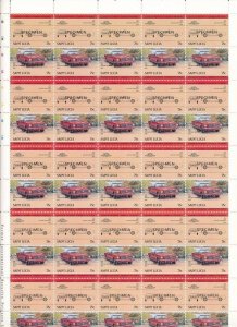 D400780 Classic Cars Ford Mustang Convertible MNH Specimen Saint Lucia