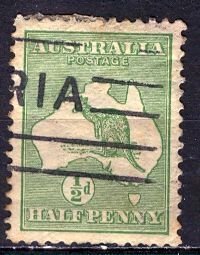 Australia; 1913: Sc. # 1:  Used Single Stamp