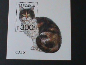 ​TANZANIA-1992-SC#967H-LOVELY EUROPAN CAT MNH-S/S-LAST ONE WE SHIP TO WORLDWIDE