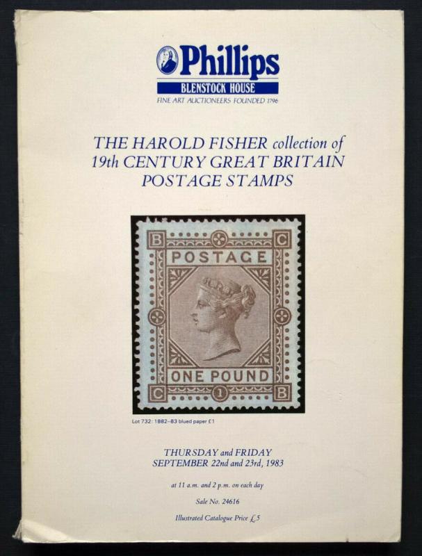 Auction Catalogue HAROLD FISHER 19th CENTURY GREAT BRITAIN POSTAGE STAMPS