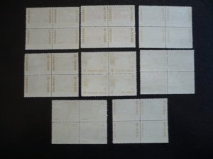 Stamps - Cuba -Scott#566-569,C153-C155,E22- Mint Hinged Set of 8 Stamps - Blocks