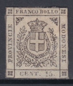 ITALY - MODENA 1859 - n. 13 bruno cv 4800$ - Signed COLLA - MH*