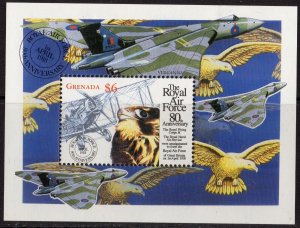 Thematic stamps GRENADA 1998 RAF 80th BIRD/PLANE 1MS ex sg MS3654 mint