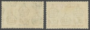 Nigeria 1938 2s6d-5s Pict PERF13x11.5 SG 58-59 Sc 63c-64c LMM/MLH Cat£170($216)