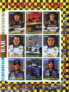 Formula 1 Race Drivers - 9 Stamp  Sheet  1C-005