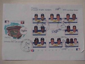 ST. VINCENT  FDC BASEBALL  1989 SHEETLET CACHET  UNADDRESSED