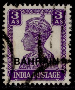 BAHRAIN GVI SG45, 3a bright violet, FINE USED.