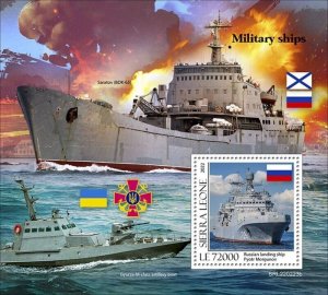 Sierra Leone - 2022 Pyotr Morgunov Military Ship - Souvenir Sheet - SRL220223b