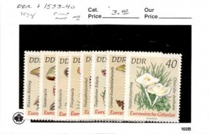 Germany - DDR, Postage Stamp, #1533-1540 Mint NH, 1974 Mushroom (AB)