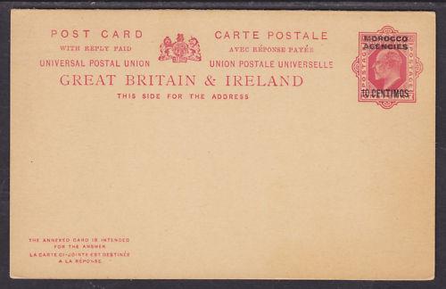Great Britain, Morocco H&G 15 mint 1906 Double Card