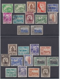 PERU 1938-47 Sc 375-384, 426-433 & 438-441 (25x) FULL SETS MINT & USED €125.80+ 