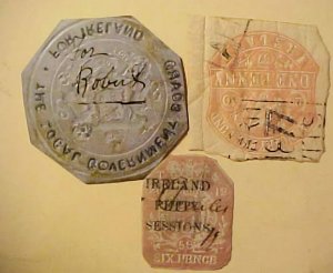 IRELAND REVENUES 2 DIFF & EMBOSSED SEAL