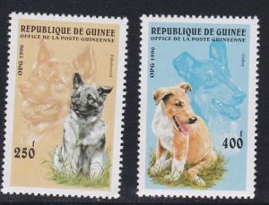 Guinea # 1341 & 1343, Dogs, NH