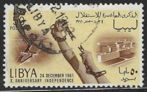 Libya #233 (1963), postally used single, cat. $1.00
