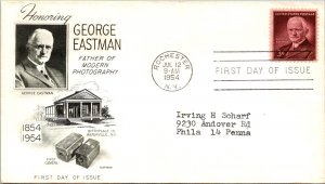 FDC 1954 SC #1062 Fleetwood Cachet - Rochester, Ny - Single - J309